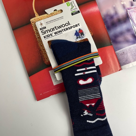 SmartWool kids Wintersport Pattern Ski Socks - Merino Wool, Over the Calf - Picture 4 of 5